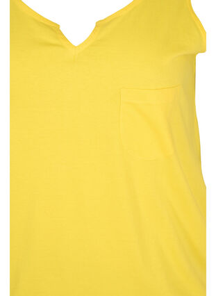 Bomullstopp med strikk nederst, Primrose Yellow, Packshot image number 2