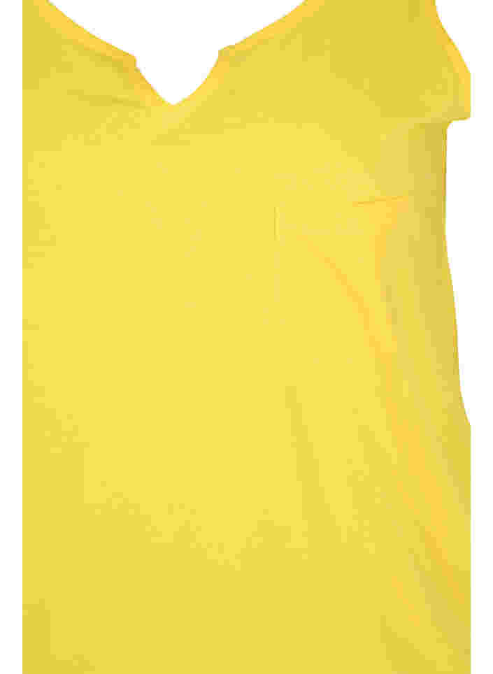 Bomullstopp med strikk nederst, Primrose Yellow, Packshot image number 2
