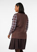 Ermel&oslash;s strikkevest med dekorative knapper, Brun, Model image number 2