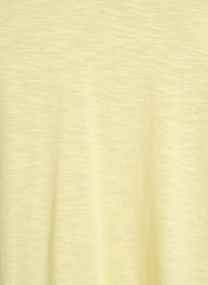 Kortermet basic T-skjorte med V-hals, Gul, Packshot image number 2