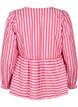 Bluse med striper og sløyfer, Rød, Packshot image number 1