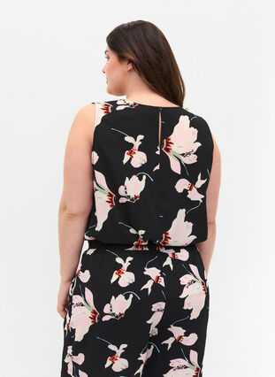 Topp uten ermer med mønster, Big Flower AOP, Model image number 1