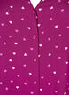Nattbluse i viskose med hjerteprint, Rød, Packshot image number 2