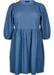 FLASH - Kort kjole med tekstur og 3/4 ermer, Sargasso Sea, Packshot image number 0