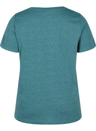 Mønstrete T-skjorte i bomull, Balsam Green DOT, Packshot image number 1