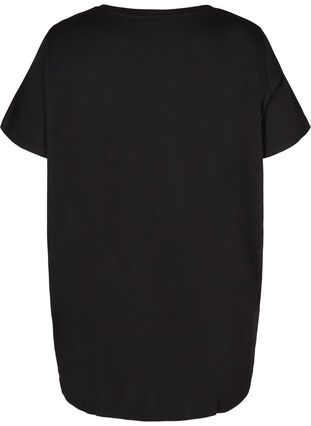Oversized T-skjorte i økologisk bomull, Black, Packshot image number 1