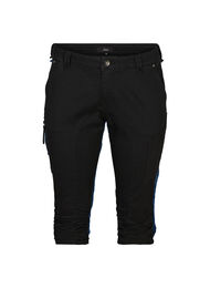 Slim-fit capri-jeans med lommer, Svart