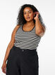Stripete ribbestrikket singlet, Svart, Model image number 0