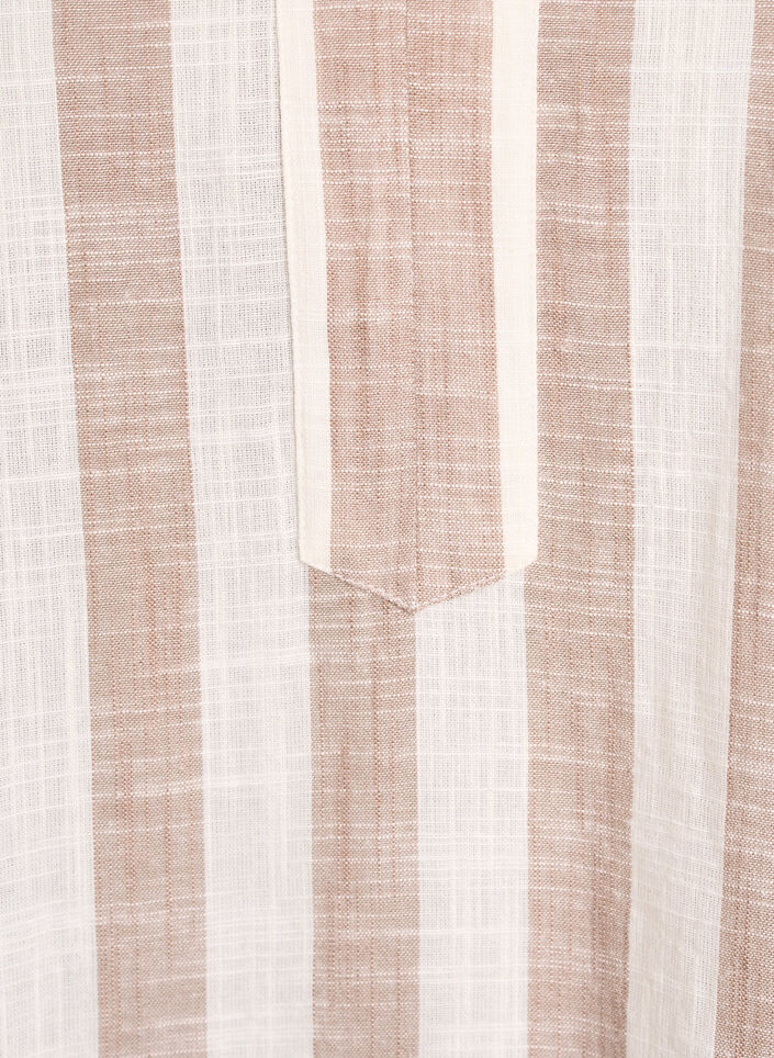Bomullstunika med V-hals, Beige, Packshot image number 2