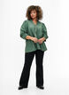 Bluse med ruffles, Duck Green, Model image number 2
