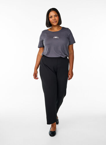 Zizzi FLASH - T-skjorte med motiv, Grå, Model image number 1