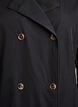 Kort trenchcoat med lommer, Svart, Packshot image number 2