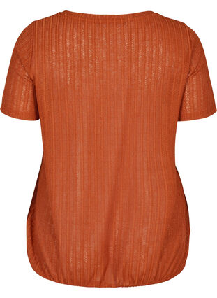T-skjorte med elastikk i bunnen, Burnt Henna Ass, Packshot image number 1