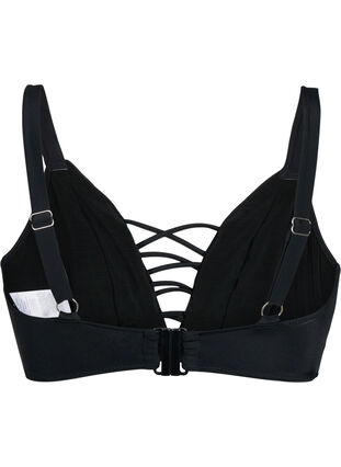 Bikinioverdel med stringdetaljer, Black, Packshot image number 1