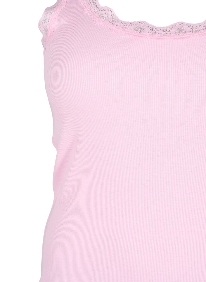 Topp med blondekant, Rosa, Packshot image number 2