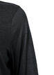 Melange bluse med lange ermer, Black Mel. , Packshot image number 2
