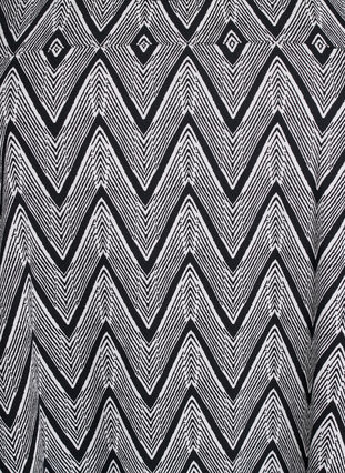 Zizzi Kortermet bomullskjole med trykt mønster, Svart, Packshot image number 2