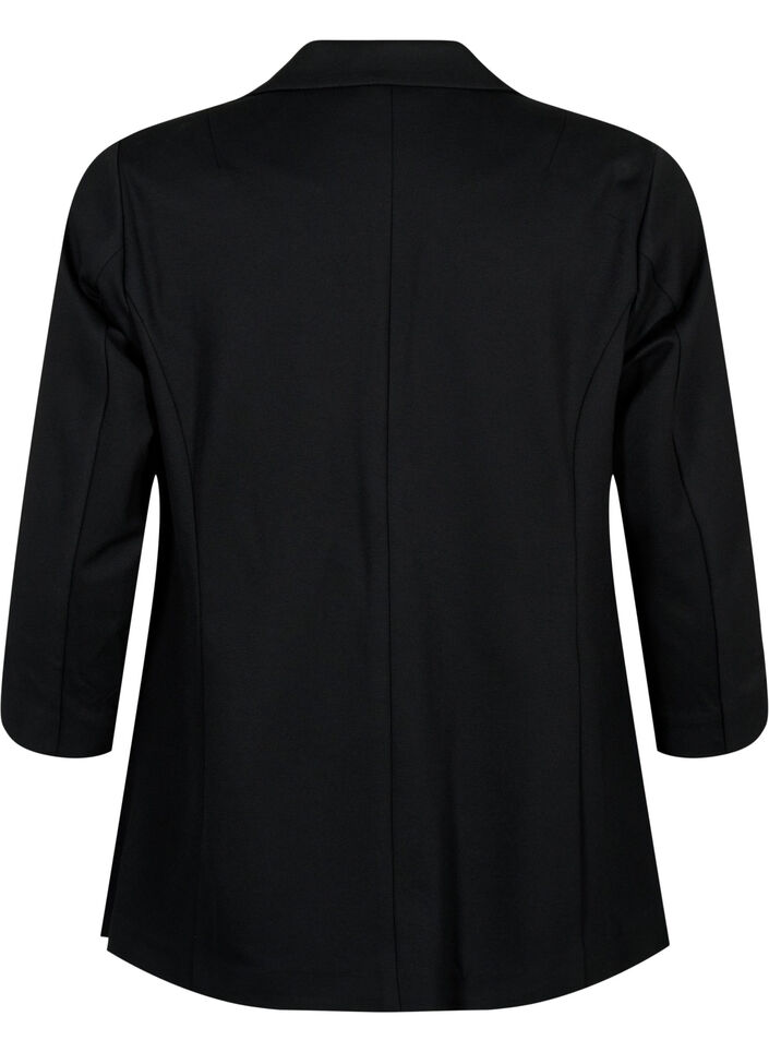Blazer med 3/4-lange ermer, Black, Packshot image number 1
