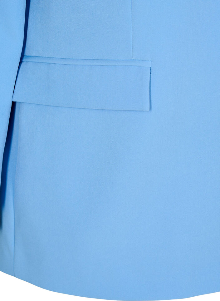 Klassisk blazer med knappelukking, Blå, Packshot image number 3