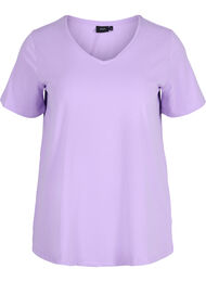 Basis T-skjorte med V-hals, Purple Rose