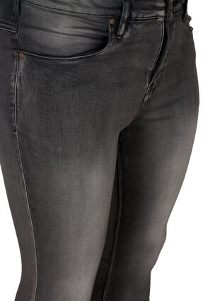 Super slim Amy jeans med høyt liv, Dark Grey Denim, Packshot image number 2