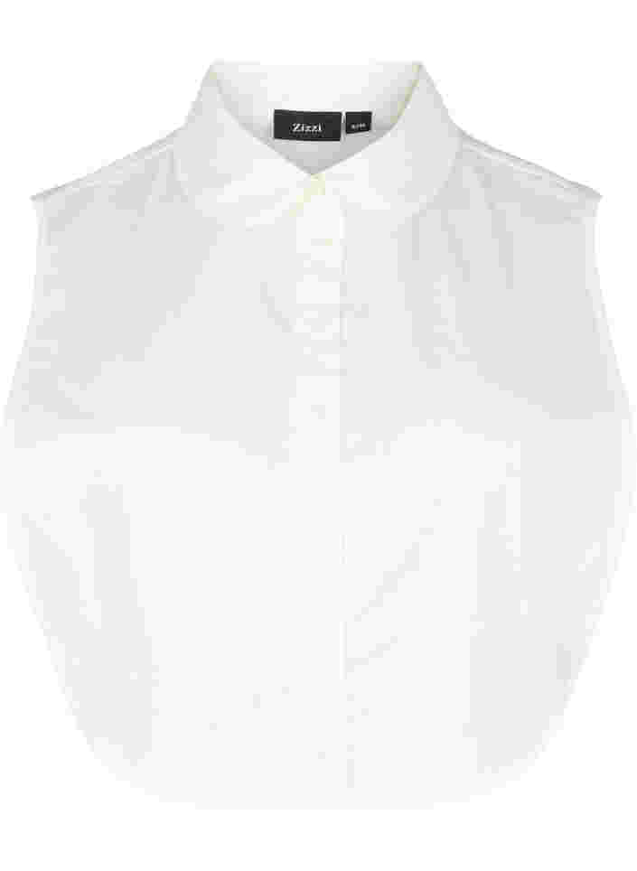 Løs skjortekrage i bomull, Bright White, Packshot image number 0