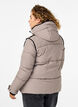 Kort puffjakke med kontrastdetaljer, Beige, Model image number 2