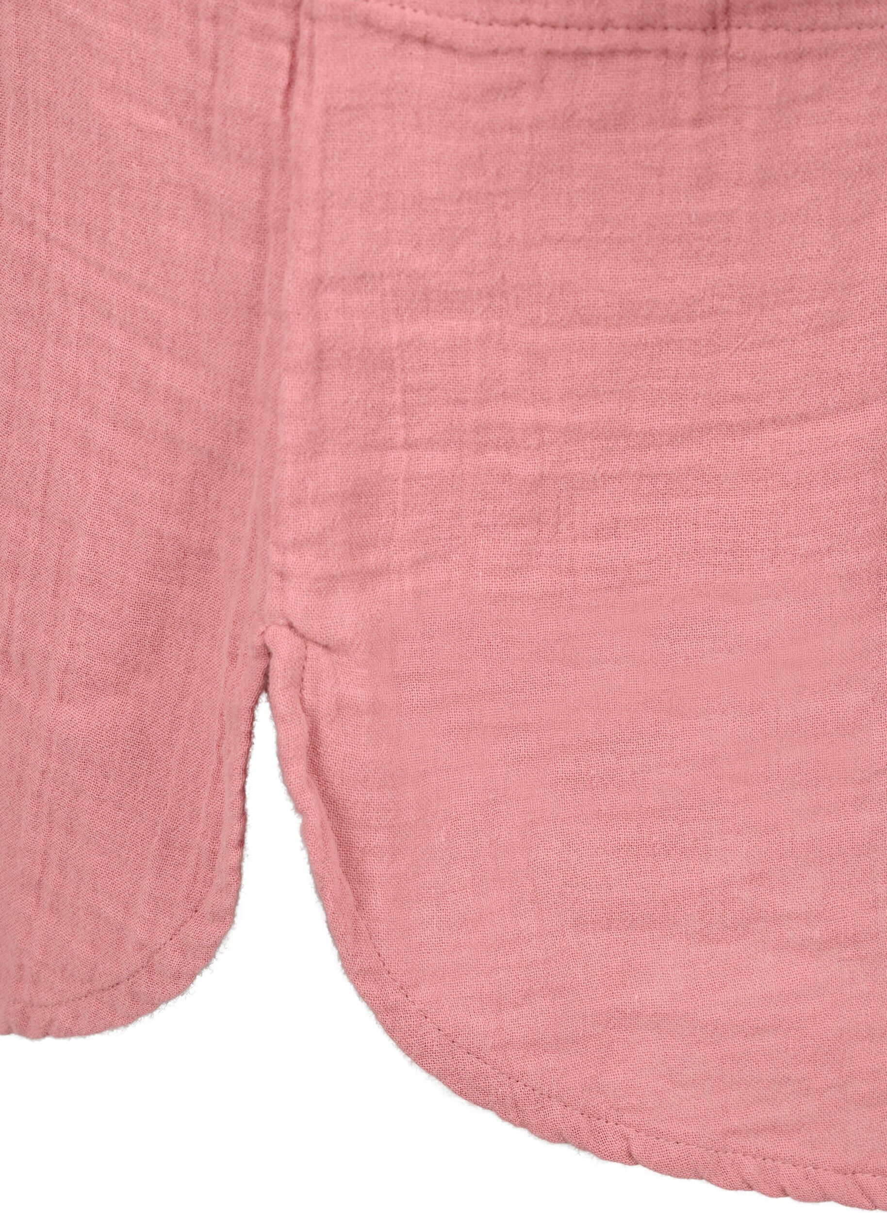 Zizzi Lang skjorte i bomullsmusselin, Old Rose, Packshot image number 3