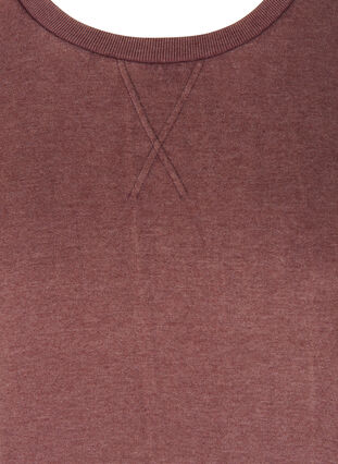 Ensfarget tunika med 2/4-ermer, Vintage Violet Mel., Packshot image number 2