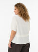 Bluse med tekstur og knytebelte, Vanilje, Model image number 2