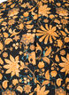 Blomstrete bomullskjole med volangdetaljer og en loose A-linjeform, Orange, Packshot image number 2