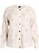 Cardigan med hjerter og gyldne knapper, Beige, Packshot image number 0