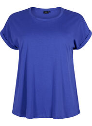 Kortermet T-skjorte i bomullsblanding, Royal Blue
