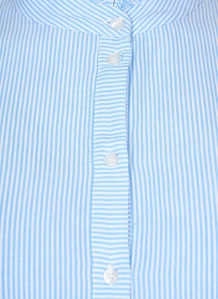 Zizzi Skjortebluse med volang krage og heklet bånd, Marina W. Stripe, Packshot image number 2