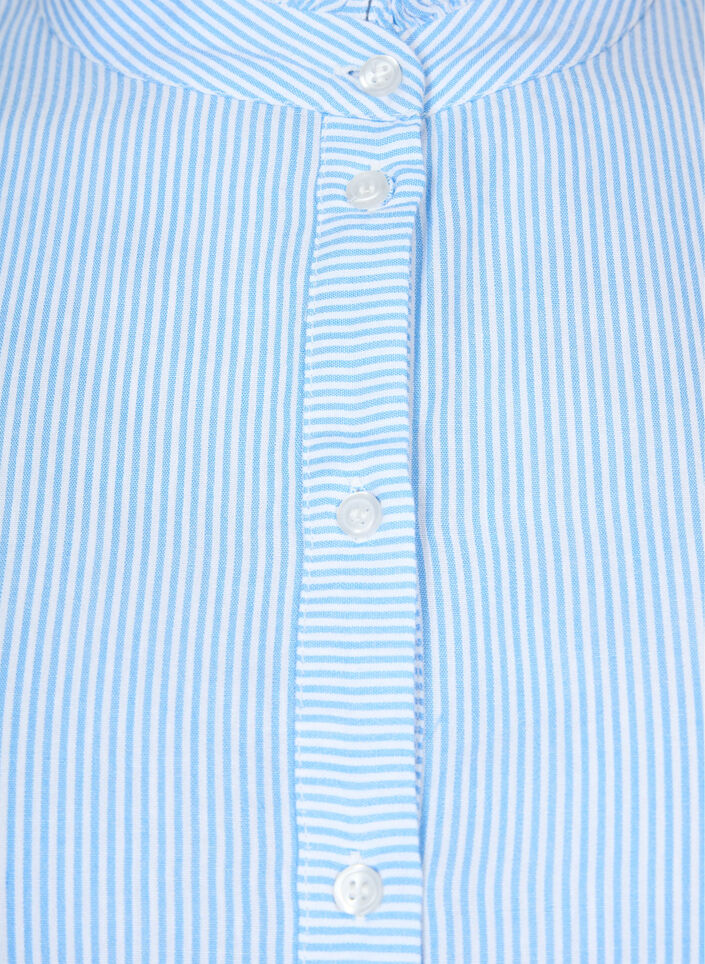 Skjortebluse med volang krage og heklet bånd, Marina W. Stripe, Packshot image number 2