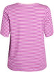 T-skjorte med TENCEL&trade; Lyocell og striper, Lilla, Packshot image number 1
