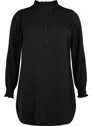 Tunika med vaffelsøm, Black