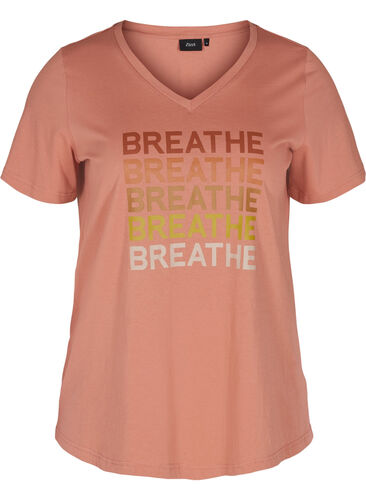 T-skjorte med trykk, Canyon Rose BREATHE , Packshot image number 0