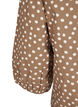 3/4-ermet bomullsbluse med trykk, Coca Mocha Dot , Packshot image number 3