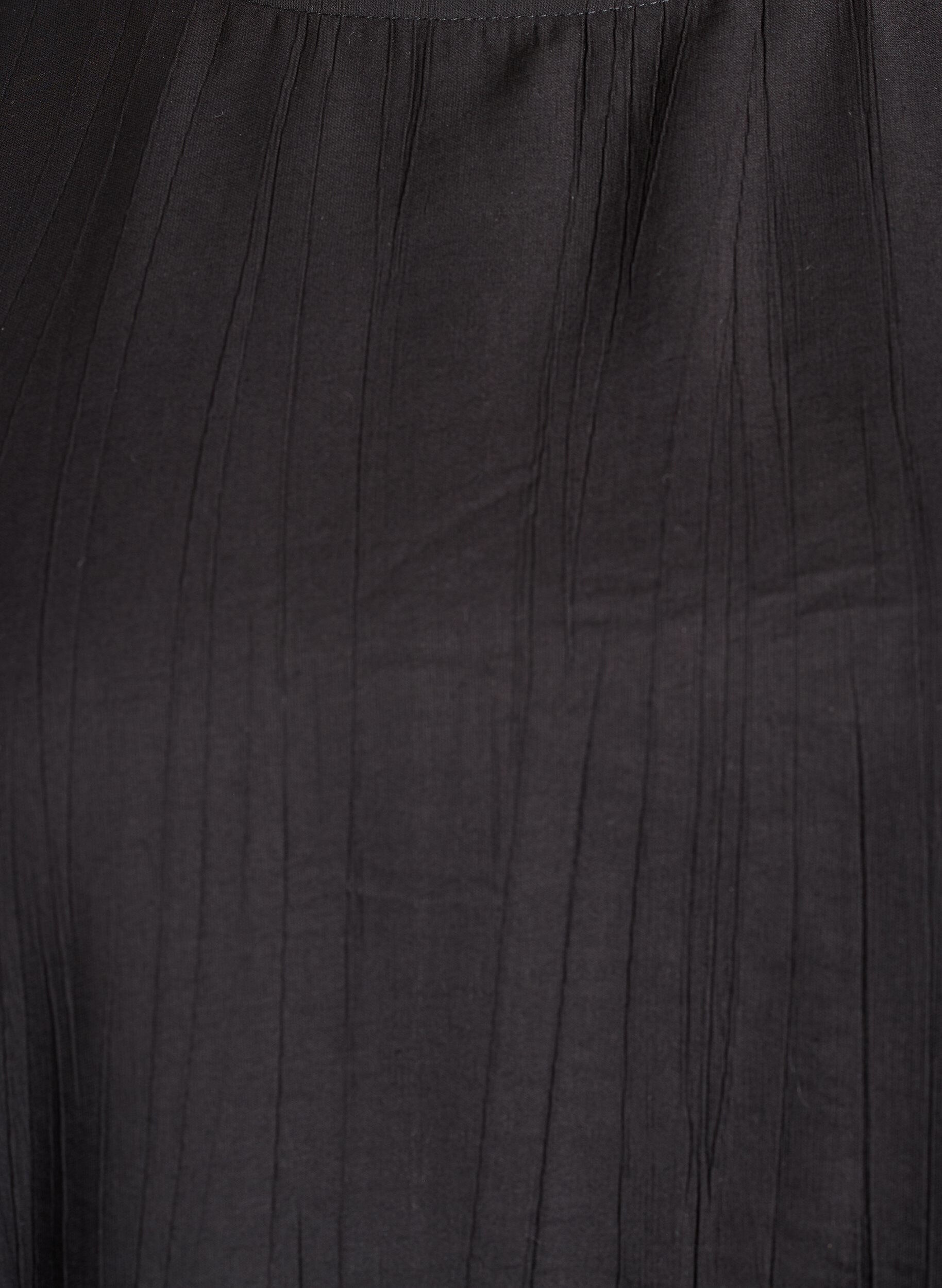 Zizzi Viskosebluse med 3/4-ermer og ballongeffekt, Svart, Packshot image number 2