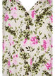 Viskosebluse med korte ermer, Green Pink AOP, Packshot image number 2