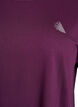 Ensfarget trenings-T-skjorte, Lilla, Packshot image number 2