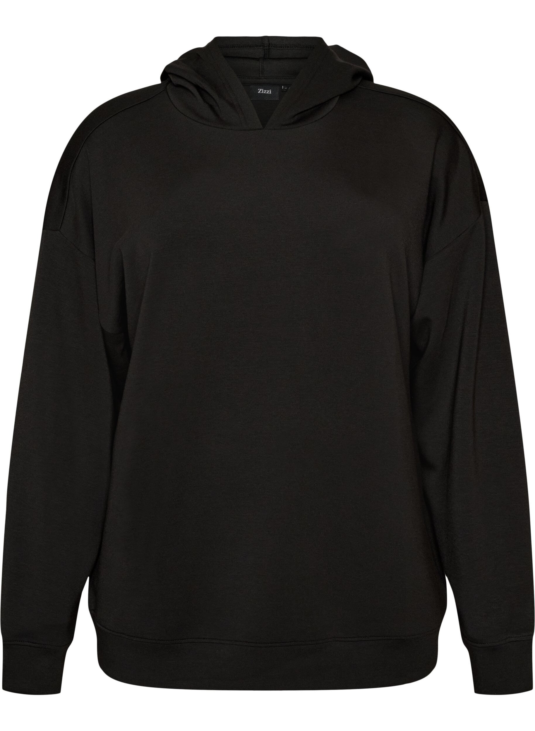 ZizziJersey hettegenser, Svart, Packshot image number 0