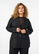 Blazer med lommer og splitter, Svart, Model image number 0