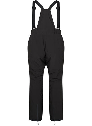 Skibukse med seler, Black, Packshot image number 1