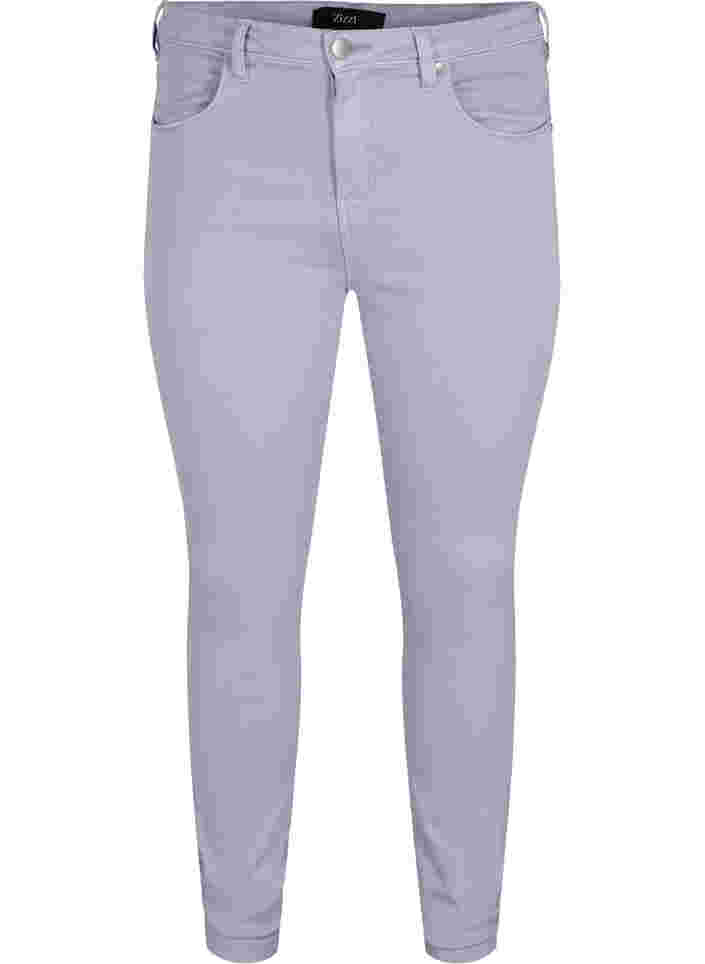 Super slim Amy jeans med høyt liv, Lavender, Packshot image number 0