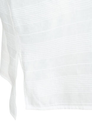 Lang skjorte av viskose med struktur, Bright White, Packshot image number 3