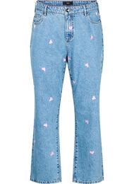 Høy midje Gemma jeans med lepper, LB Heart