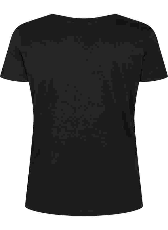 T-skjorte til trening med trykk, Black w. Drop It, Packshot image number 1