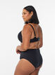 Bikinitopp med b&oslash;yle og drapering, Svart, Model image number 2